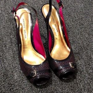 Pink peep toes heels